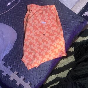 Stylish Orange Patterned Men Shorts